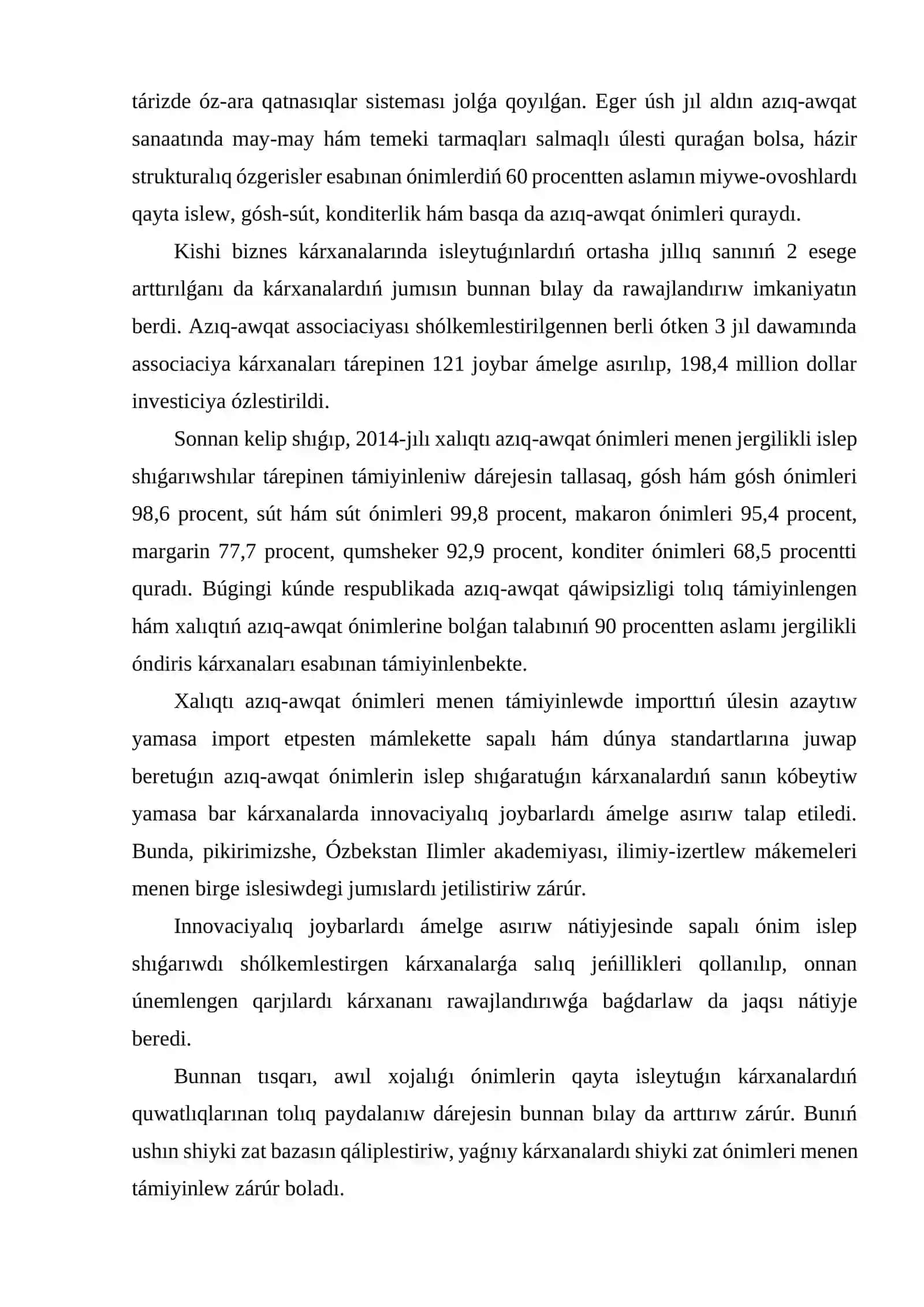 Azıq-awqat sanaatı kárxanalarınıń ózine tán ózgeshelikleri 4