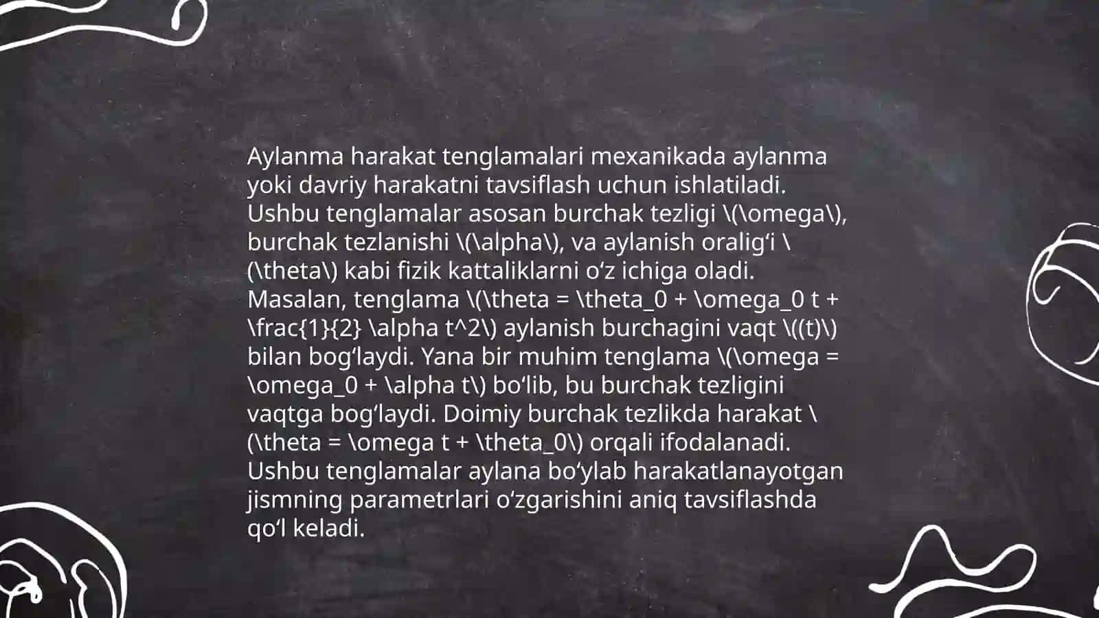 Moddiy nuqtaning aylana boʻylab harakati 4