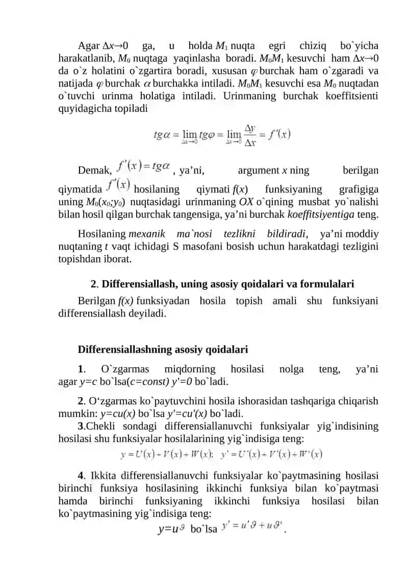 Funksiya hosilasi 4