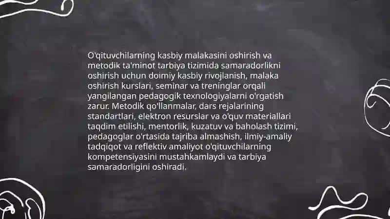 Tarbiya tizimida samaradorlikka erishish usullari 4