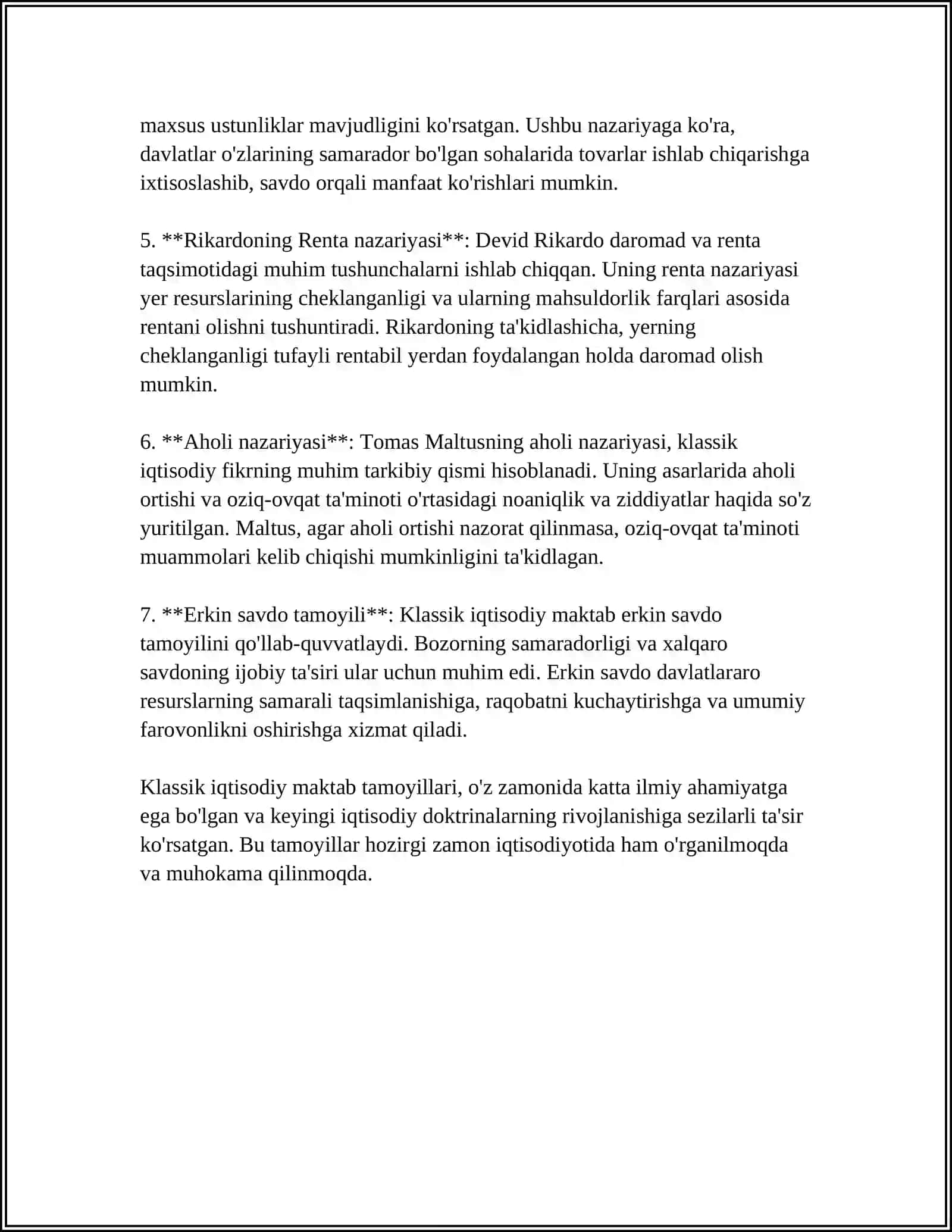 KLASSIK IQTISODIY MAKTABGA MUQOBIL G’OYALARNING MOHIYATI 4