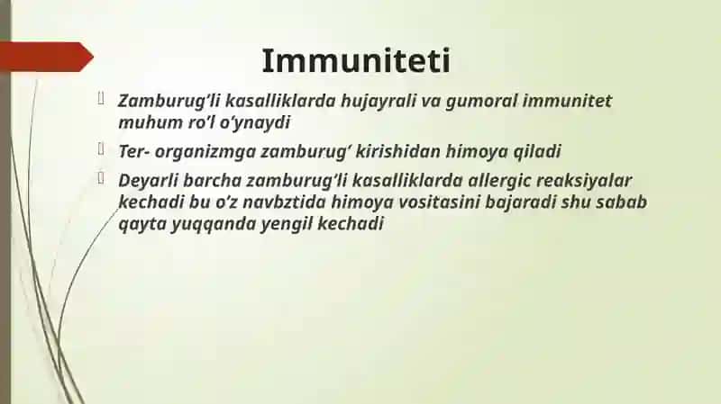 Zamburug’lik asalliklarning qo’zg’atuvchisi patogenezilaboratoriyatashxisi 4