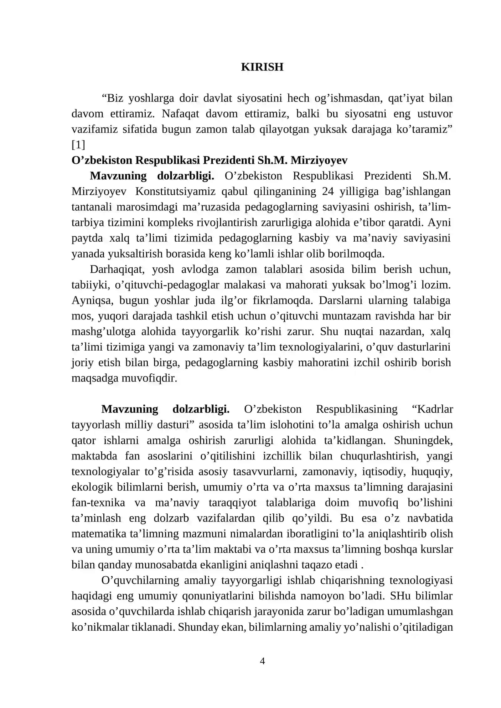 Dasturlash tillarini o’qitish metodikasi 4