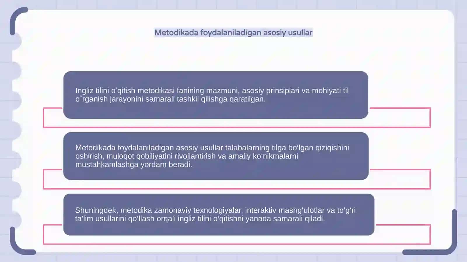 Ingliz tili oʻqitish metodikasi 4