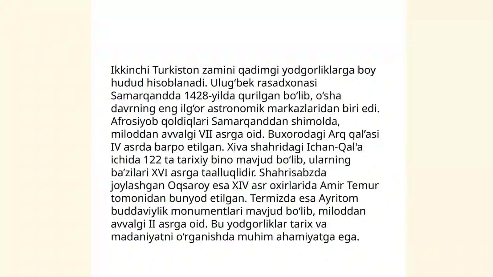 Oʻzbekistonda arxitektura genezisi tarixi va tarqqiyoti 4