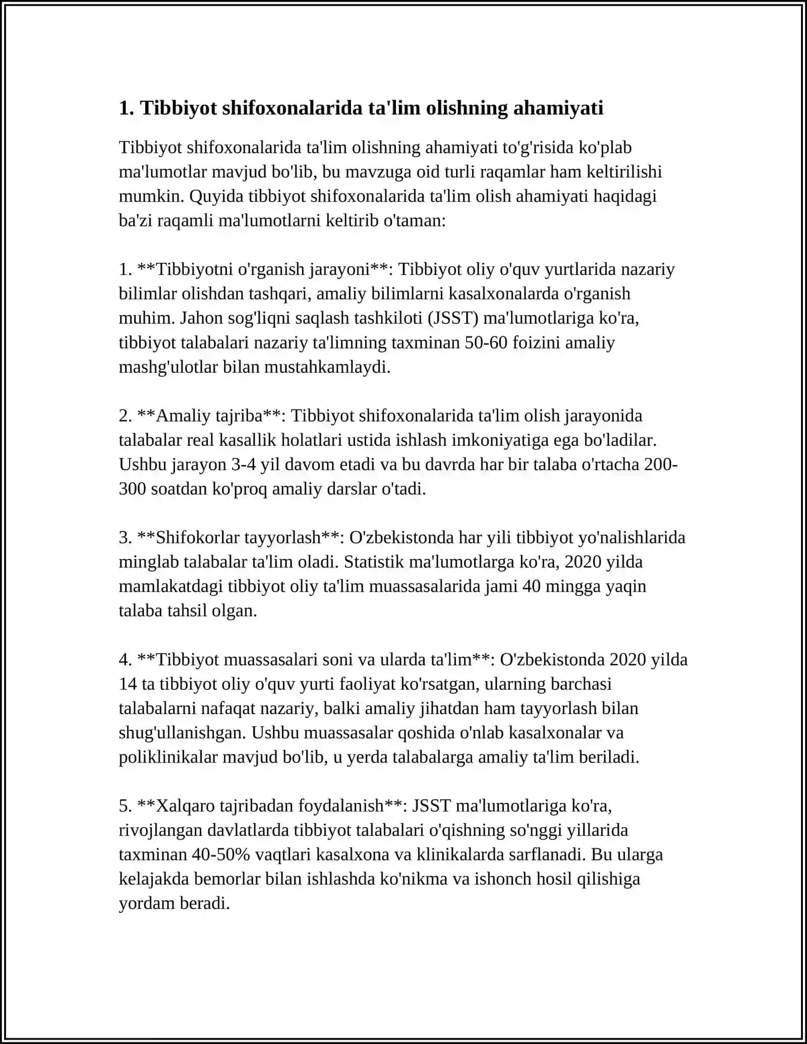 TIBBIYOT SHIFOXONALARIDA UZOQ MUDDATLIDAVOLANAYOTGAN BOLALARNING TA'LIM OLISH IMKONIYATLARINI PEDAGOGIK QO‘LLAB-QUVVATLASH 4