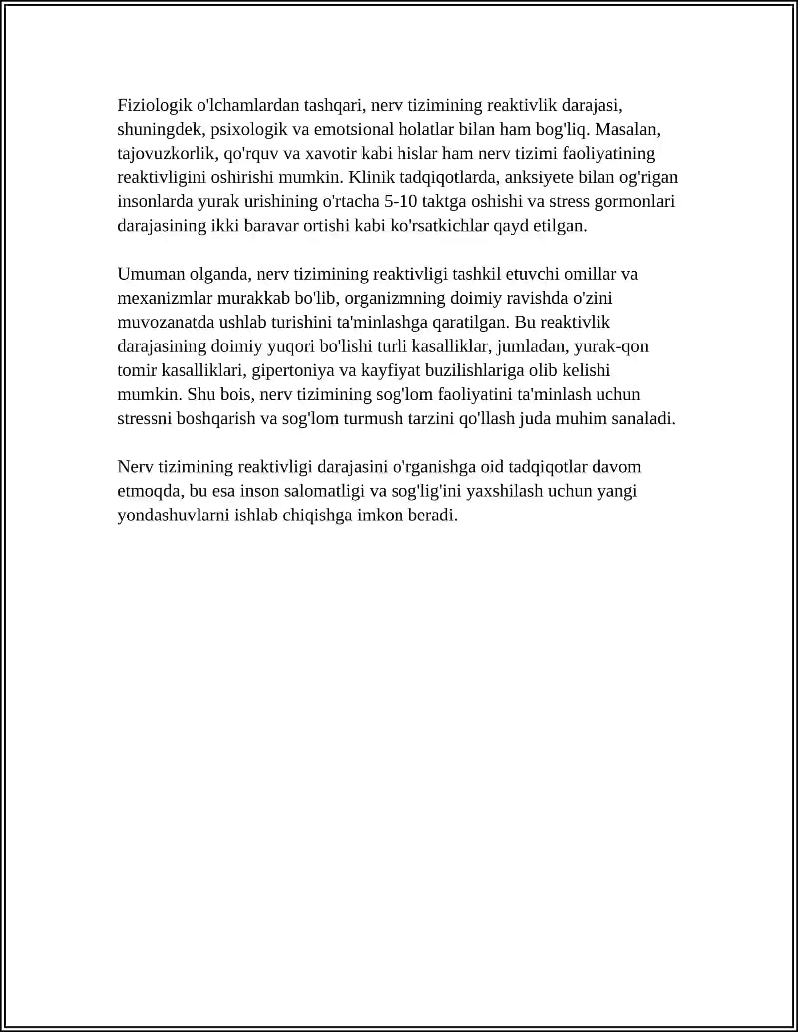 REAKTIVLIK VA REZISTENTLIKNING SHAKILLANISHIDA NERV VA ENDOKRIN SISTEMASINING ROLI 4