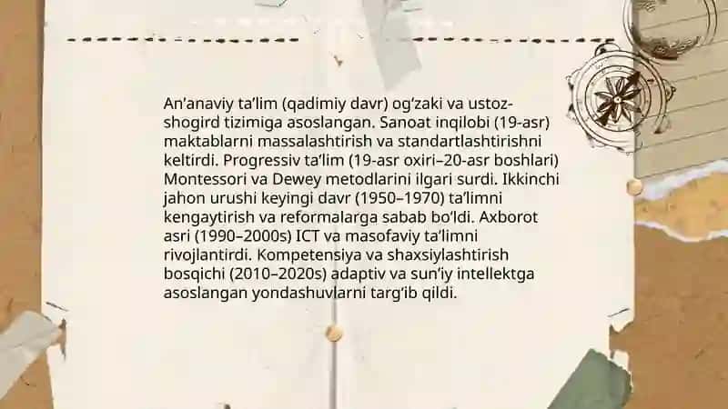 Innovatsion ta'limning rivojlanish tarixi 4