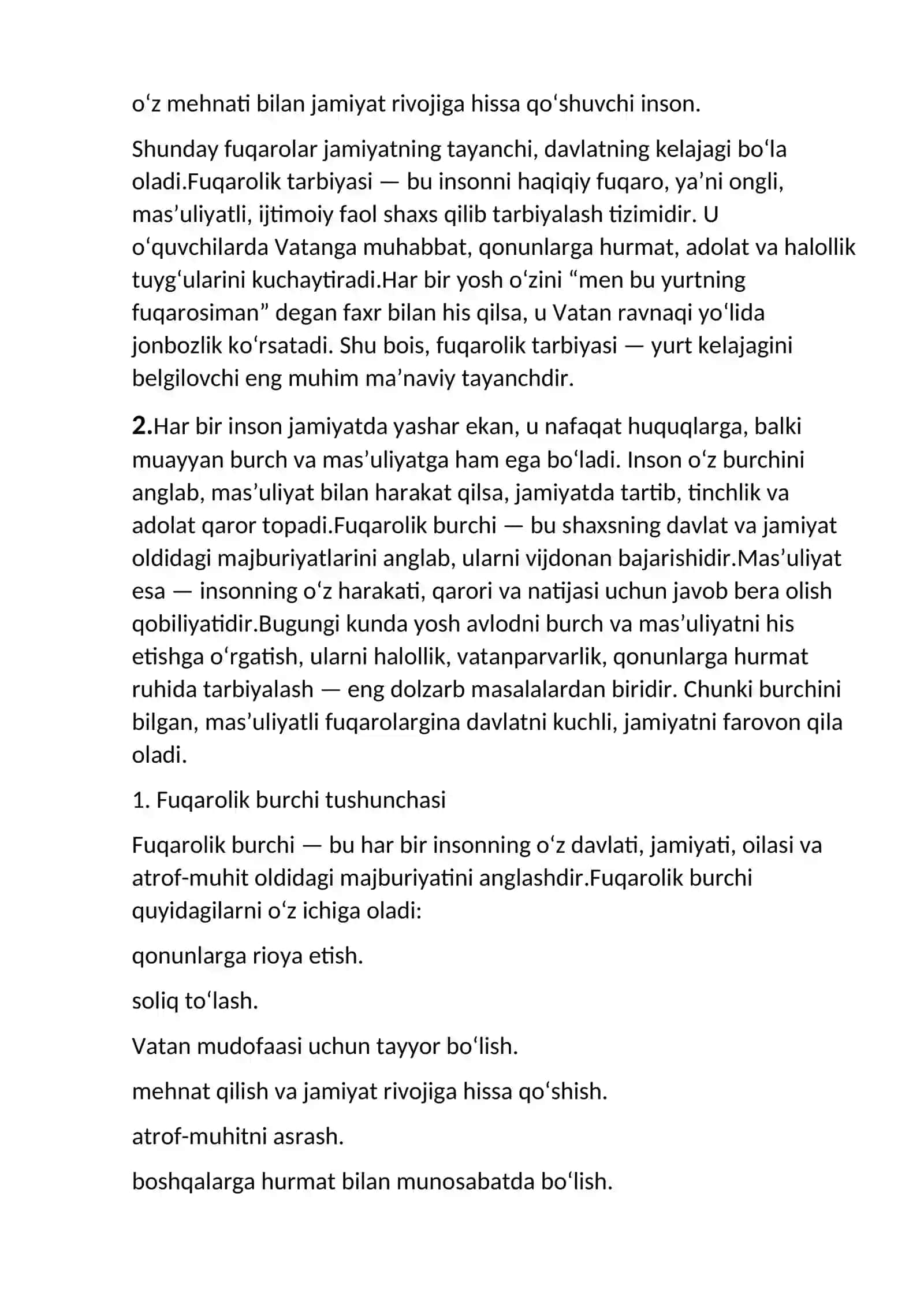 Fuqarolik tarbiyasi vatanparvarlik tarbiyasi 4