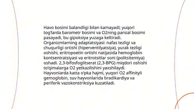 Havo muhitining fizik xususiyatlari va biologik ahamiyati 4