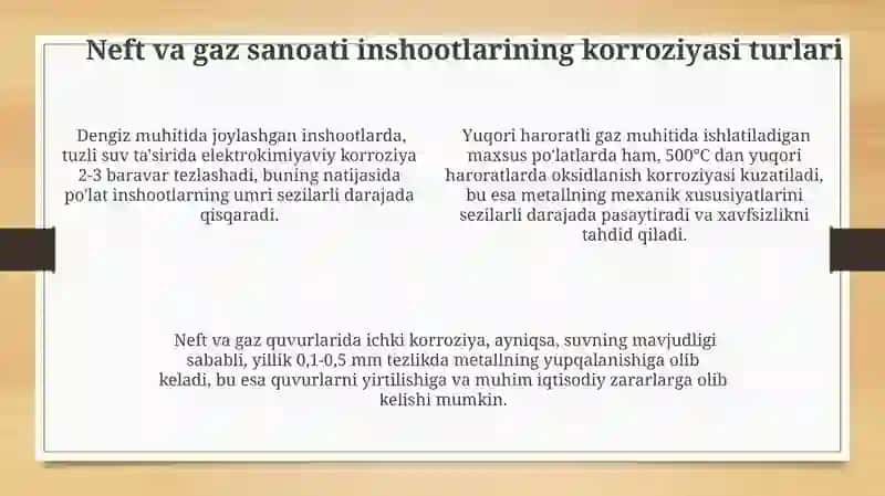 Neft gaz sanoati qurulmalari korroziyasi 4