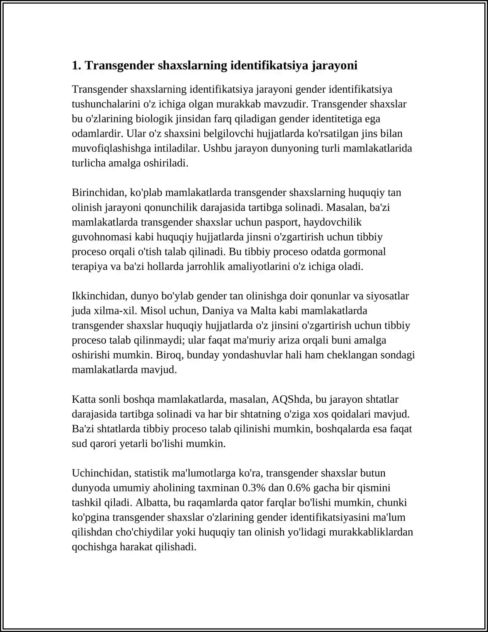 TRANSGENDER SHAXSLAR PSIXOLOGIYASI: IJTIMOIY VA EMOTSIONAL MUAMMOLAR 4