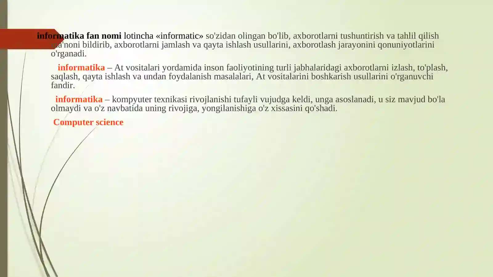 Axborot texnologiyalari fanining predmeti, maqsadi va vazifalari 4