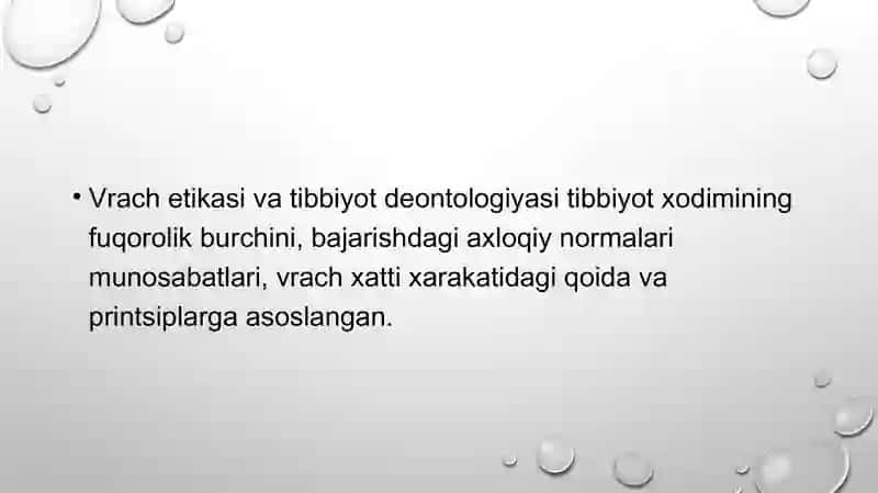 TIBBIYOT ETIKASI VA DEONTOLOGIYASI ASOSLARI 4