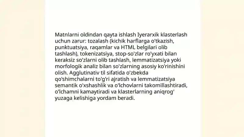 Matnlarni klasterlash (Iyerarxik klasterlash) 4
