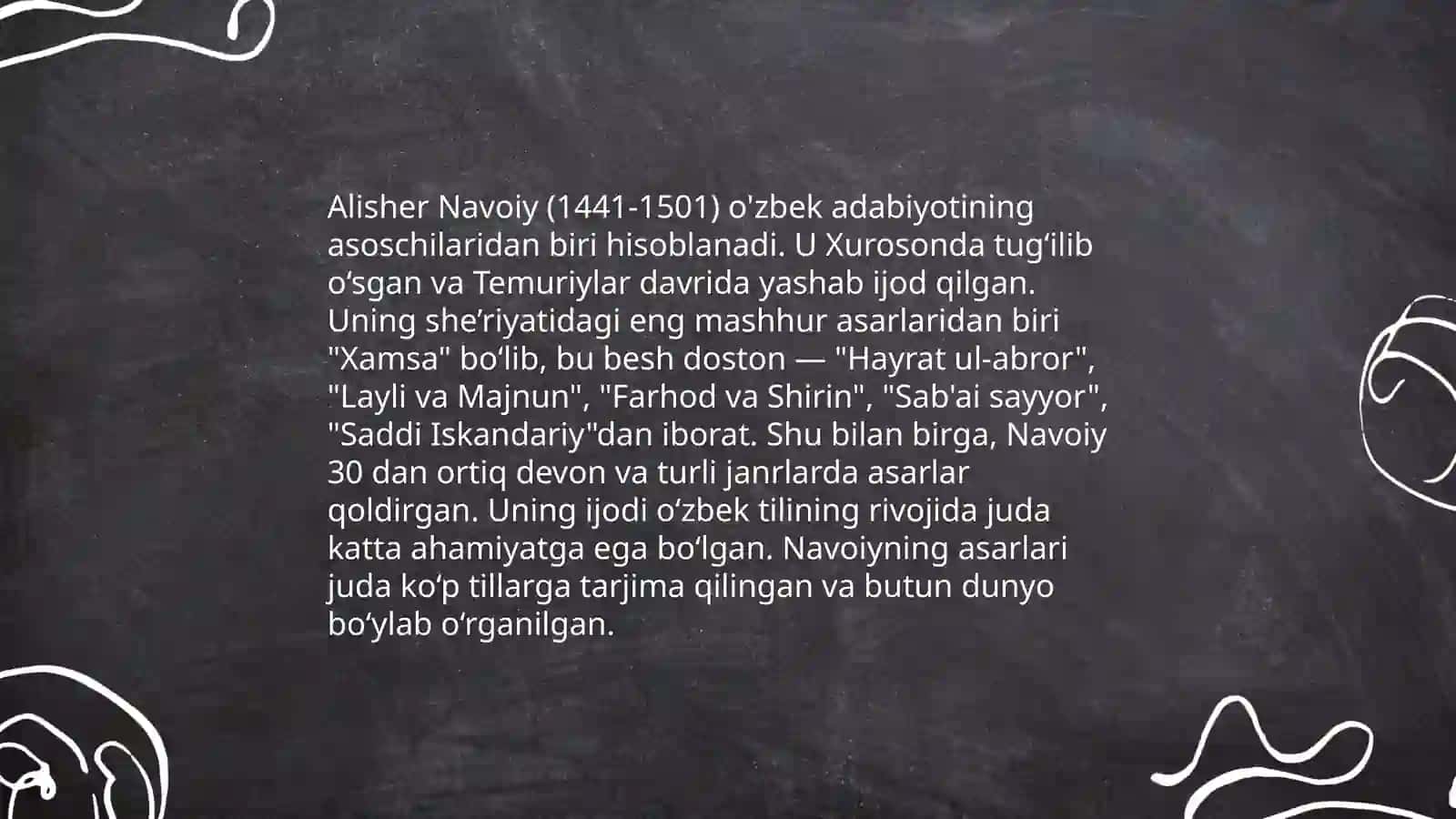 Alisher Navoiyning hayoti 4