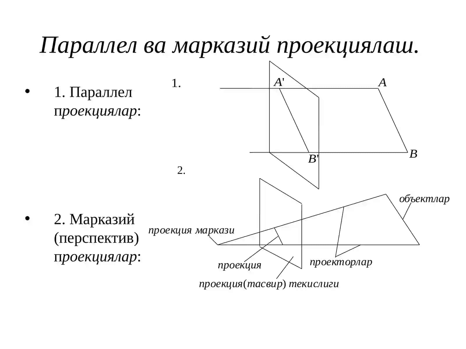 Проекциялар.Растр алгоритмлар 4