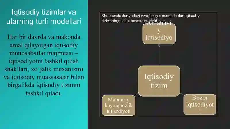 Iqtisodiy tizim modellari va Mulkchilik 4