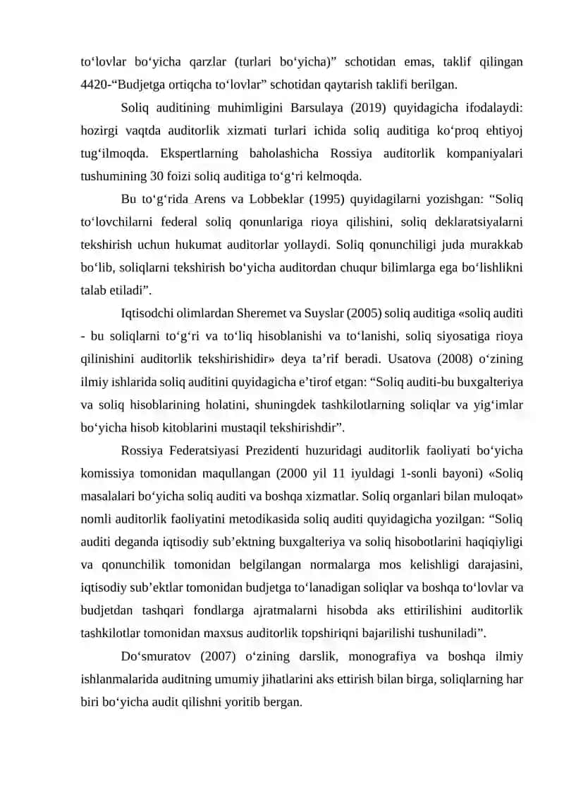 SOLIQ AUDITDAN O‘TKAZISHNING NORMATIV HUQUQIY ASOSLARI VA SOLIQ AUDITINI TASHKIL ETISH 4