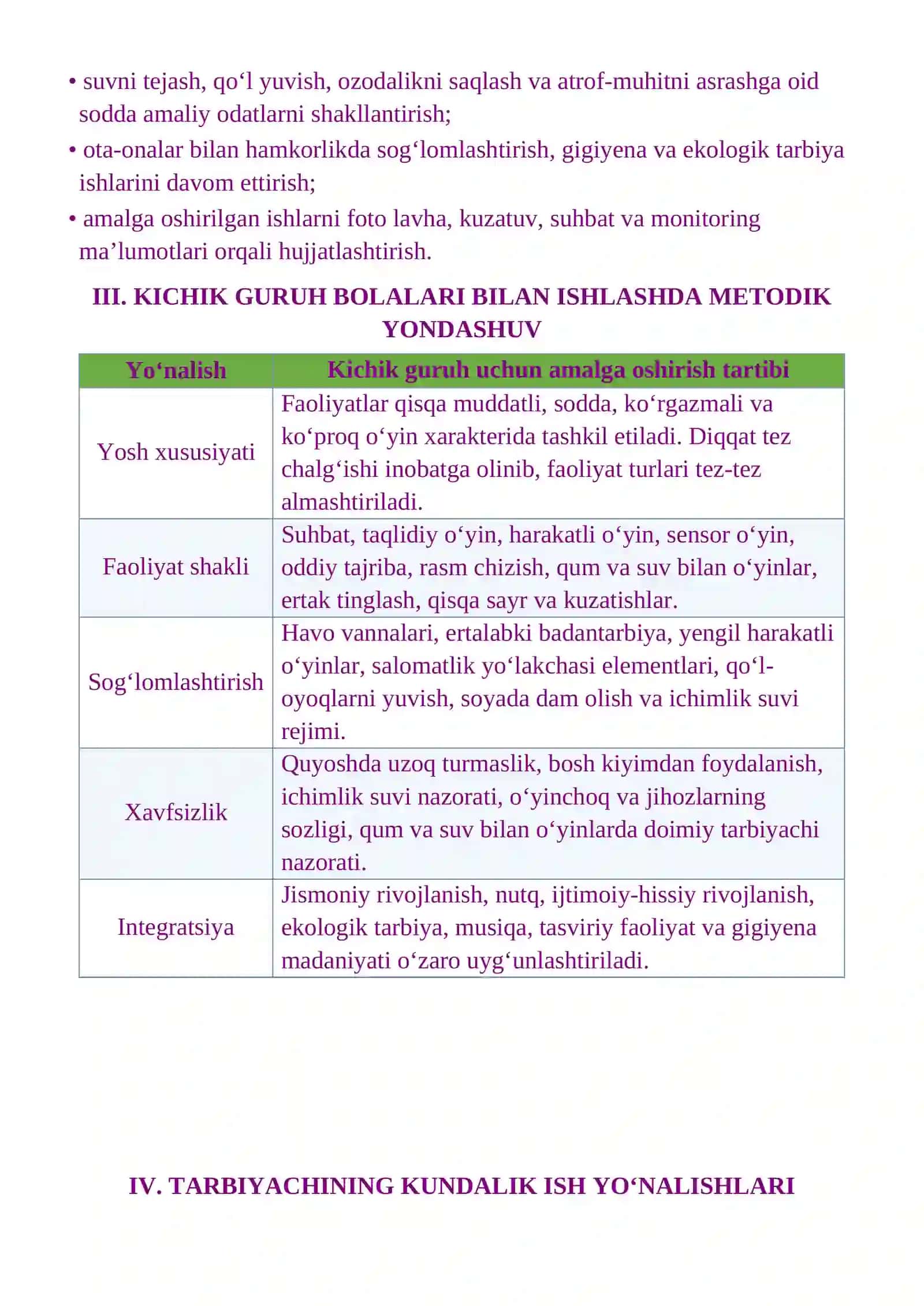 Tarbiyachi ish reja 2026 yil 4