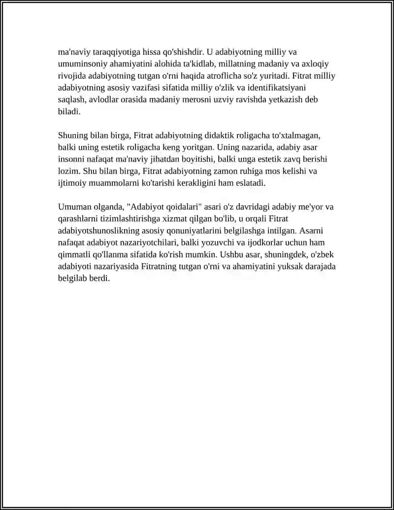 FITRATNING "ADABIYOT QOIDALARI", "ARUZ HAQIDA" ASARLARNI OʻRGANISH 4