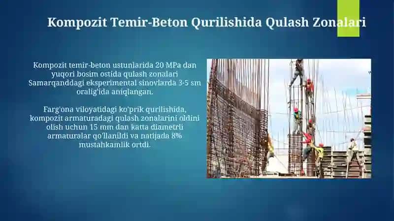 Kompozit armaturani qurulishda qulash sohalari 4