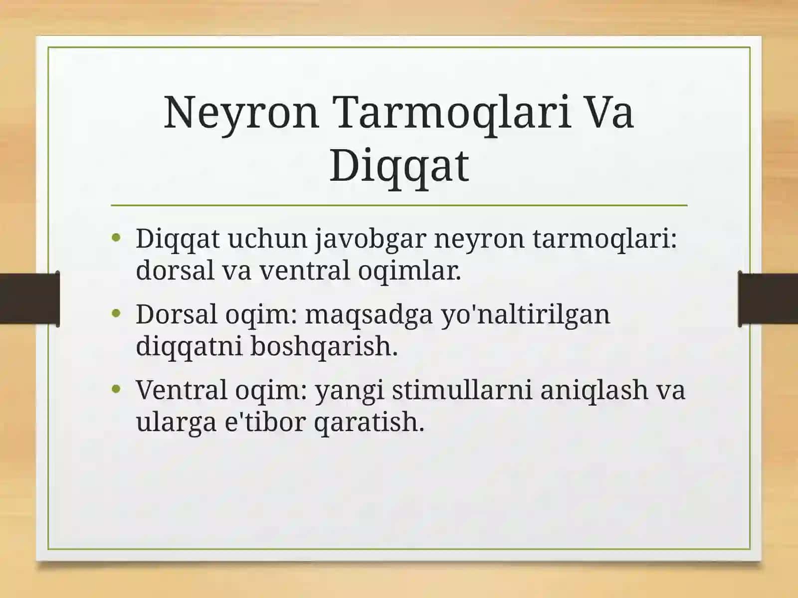 Diqqatning neyrofiziologik xususiyatlari va ontogenezda o'zgarishi 4