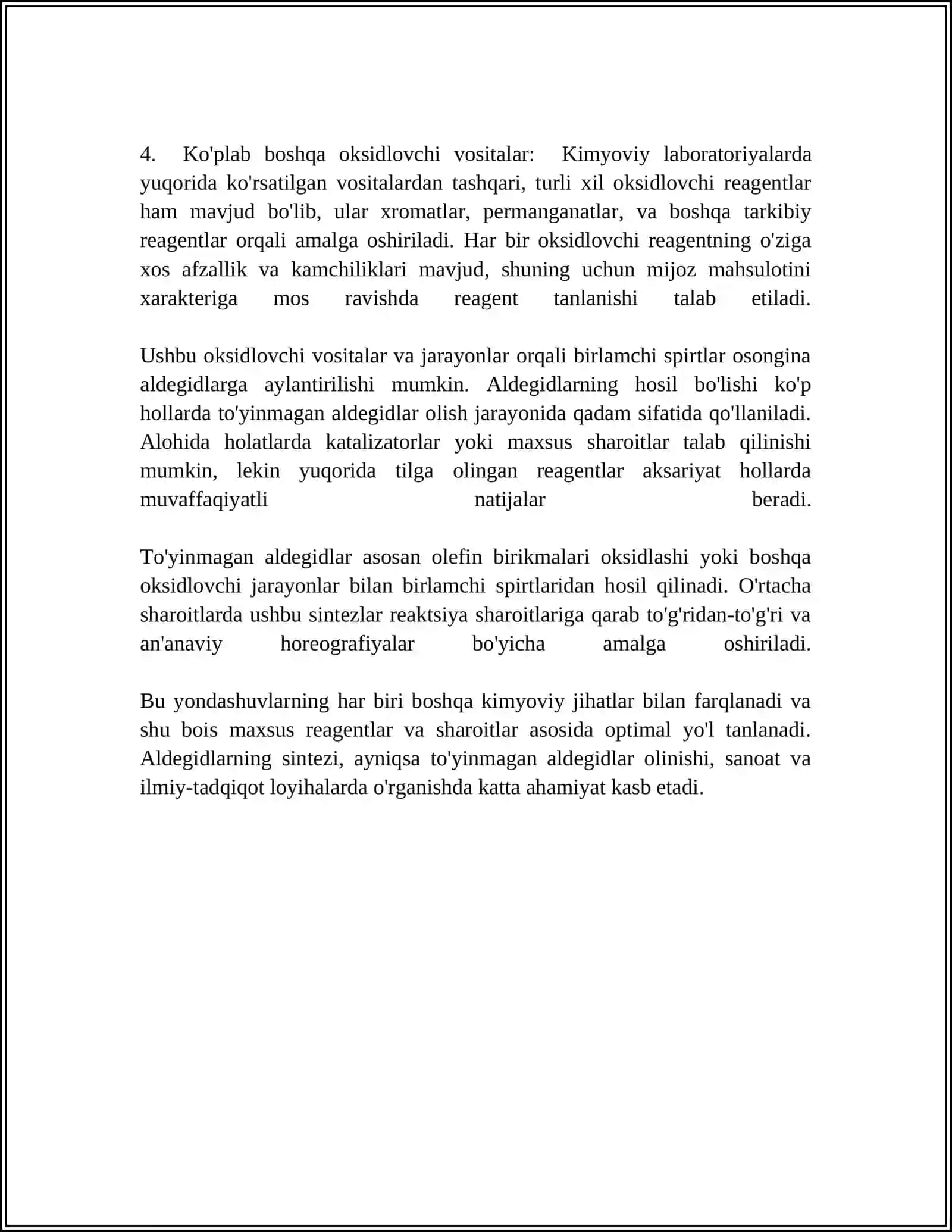 ALDEGID VA KETONLARNI OLINISH USULLARI 4