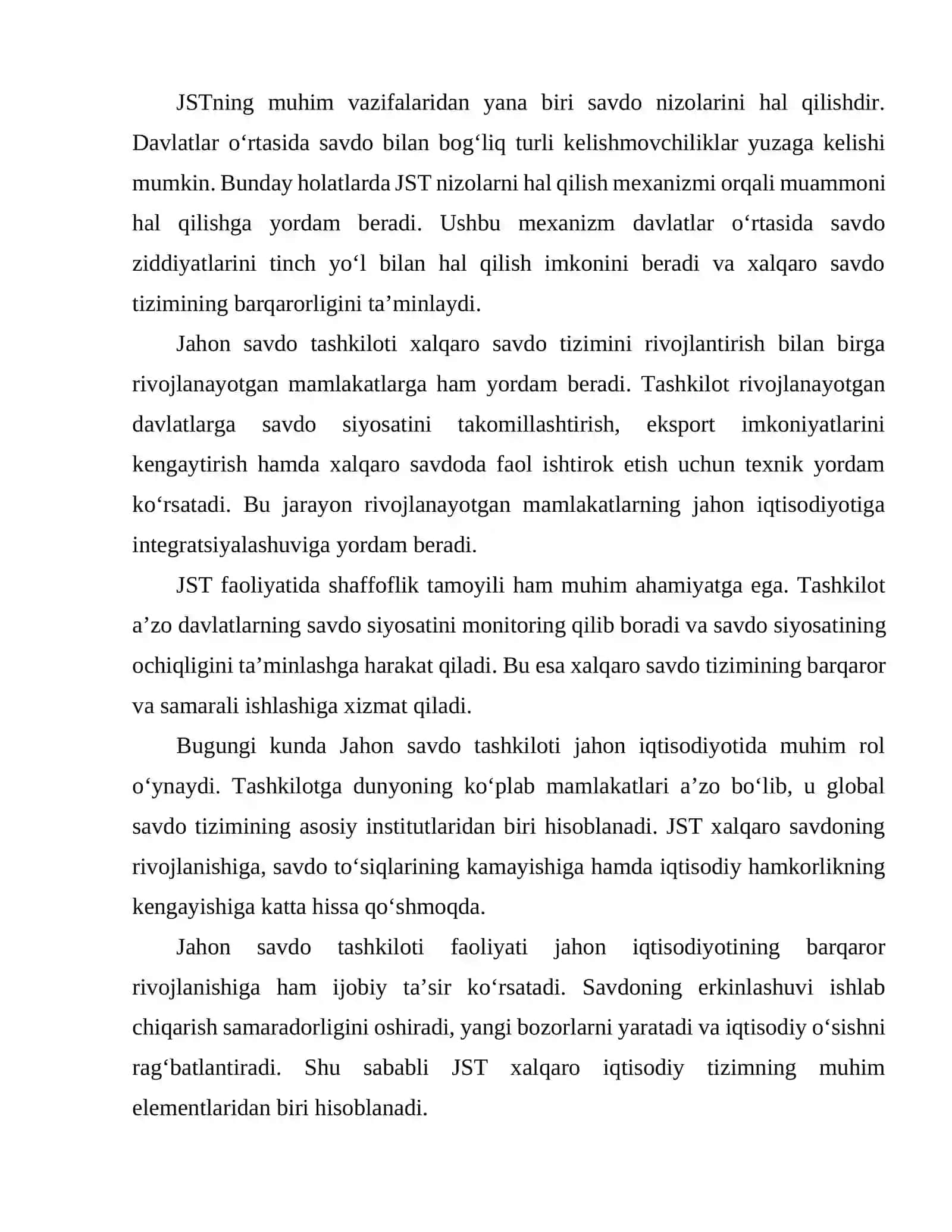 Jahon savdo tashkilotiga aʼzo boʻlishninng xalqaro tajribasi 4