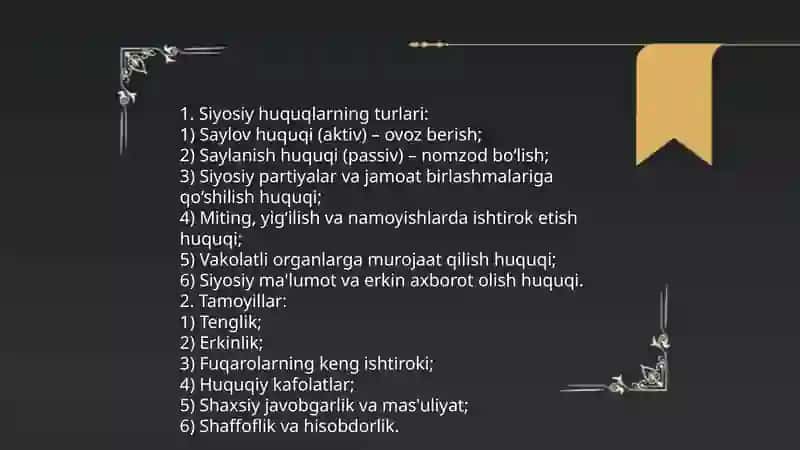 Siyosiy huquqlar 4