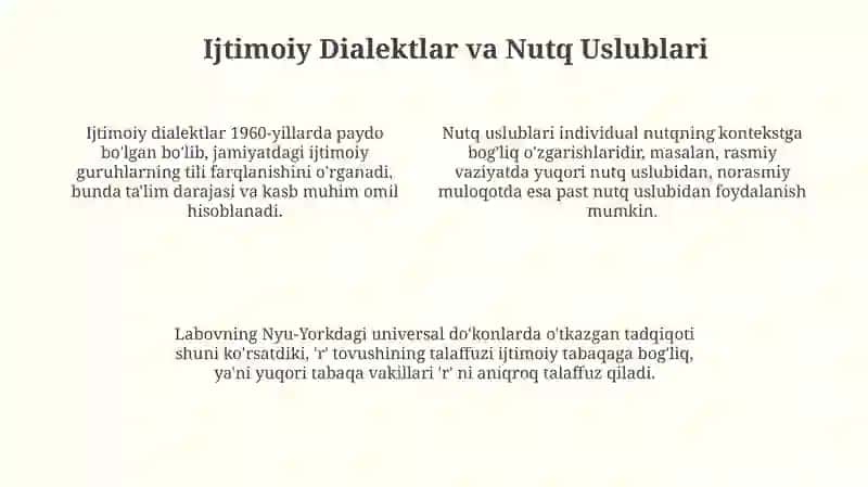 Til va Jamiyat: Sociolinguistikaning Asosiy Tushunchalari 4