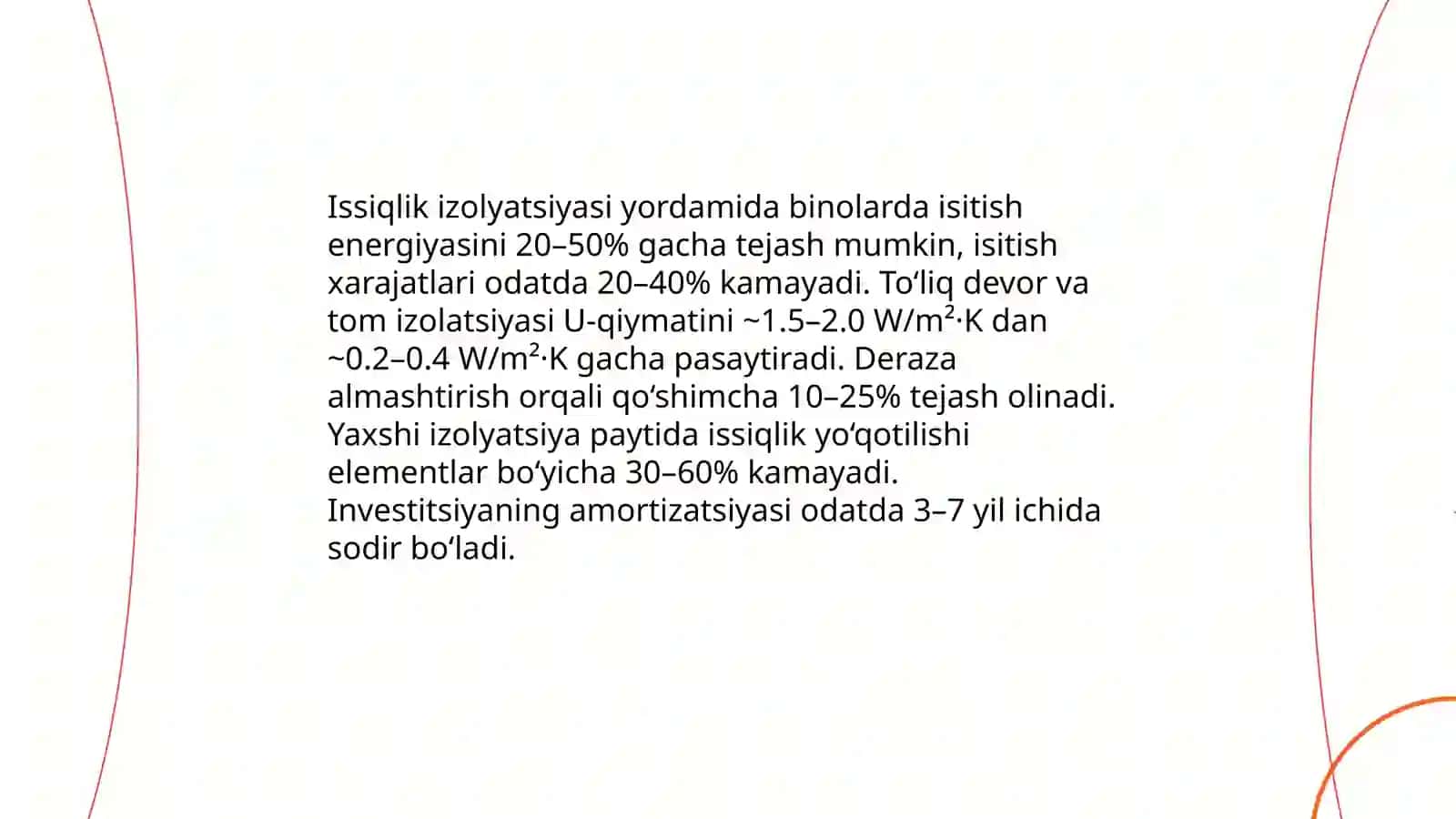 Issiqlik izolyatsiyasining vazifasi va ahamiyati 4