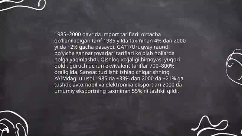 1985 yildan keyin Jaxonda savdoning liberallashishi 4