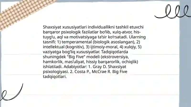 Harakter va qobiliyat 4