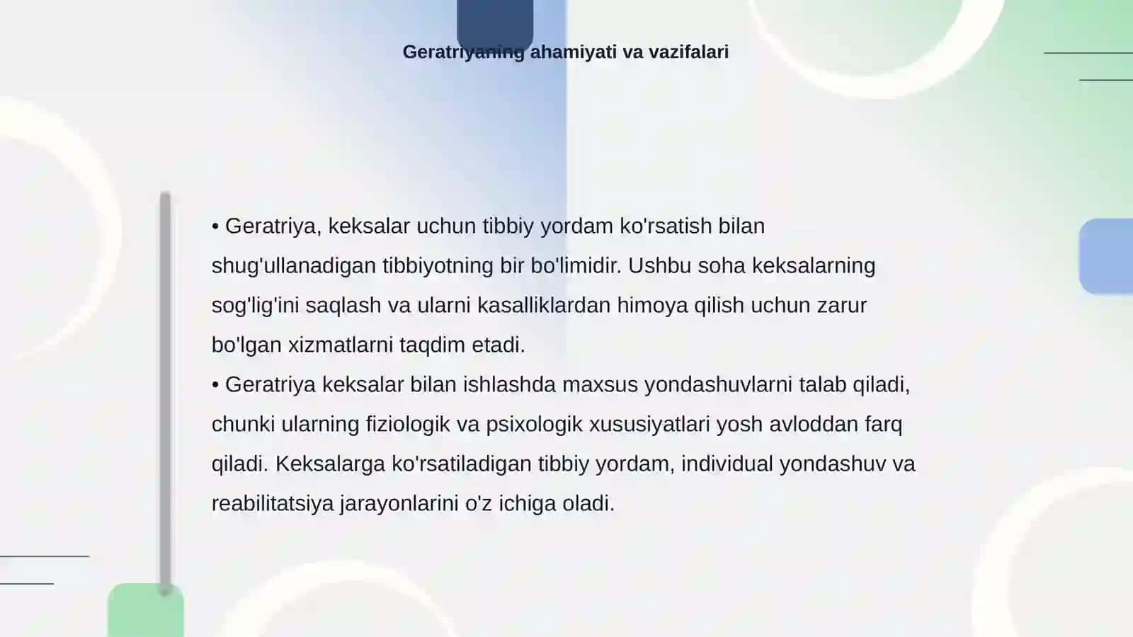 Gerantologiya. Geratriya 4