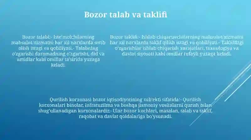 Qurilish Korxonasi Bozor Iqtisodiyotining Subyekti Sifatida 4