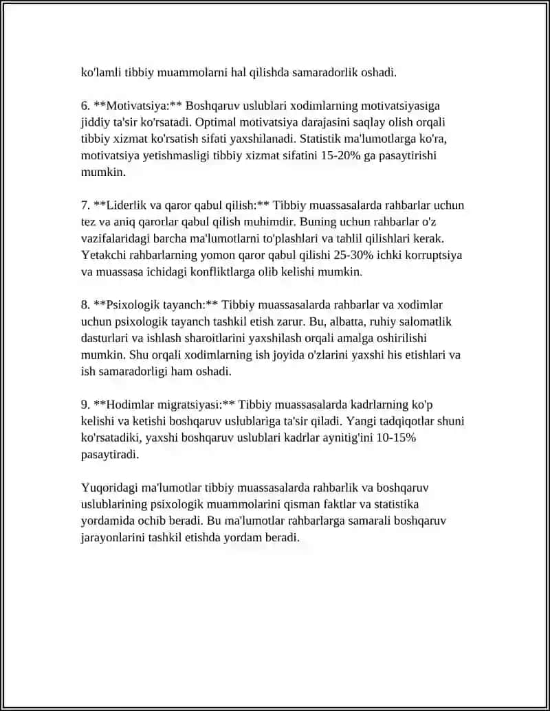 TIBBIYOTDA BOSHQARUV PSIXOLOGIYASI MUAMMOLARI 4
