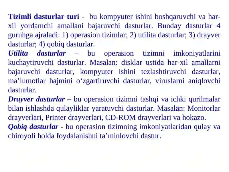 Arxitektura va qurilish soxasidazamonaviy kompyutеrlarning dasturiy ta`minoti 4