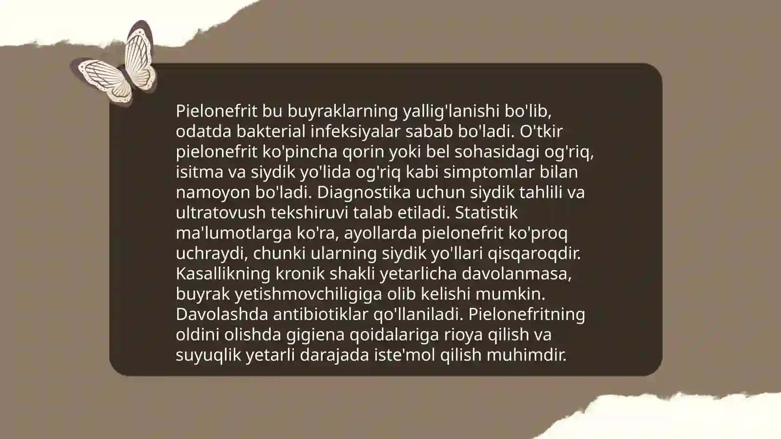 Siydik-tanosil tizimining kasalliklari 4