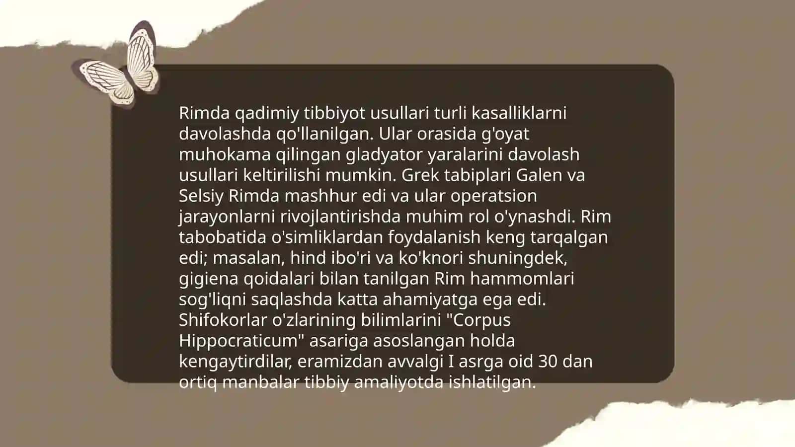 Rim va Gresiyada davolashning qadimiy usullari 4