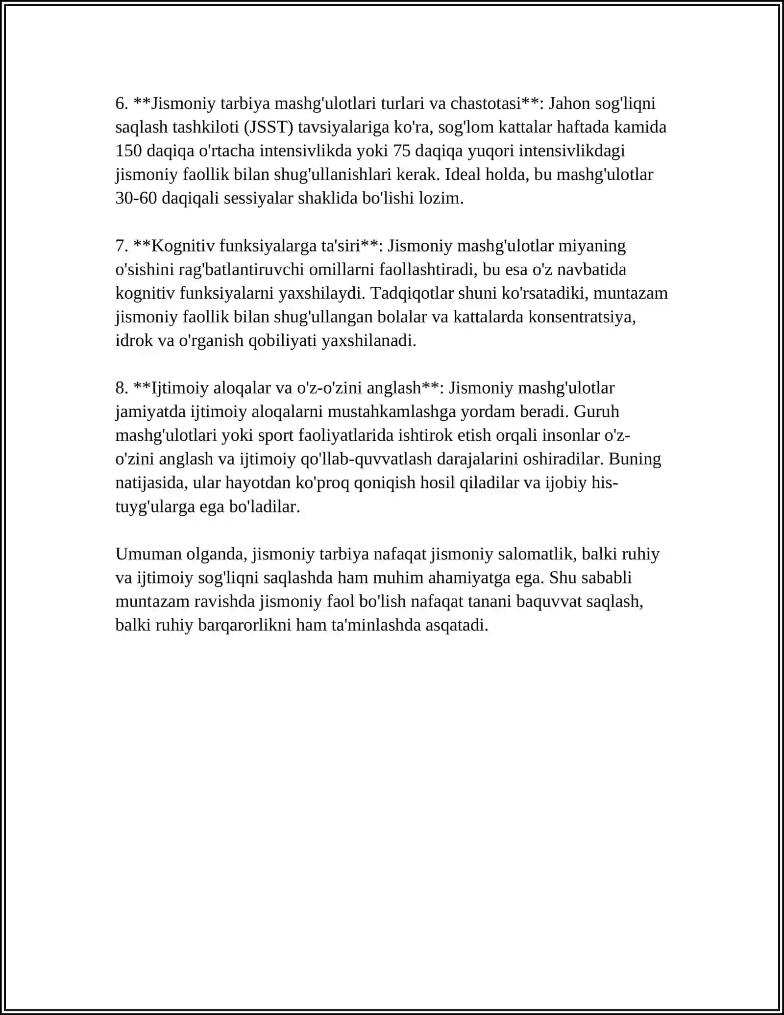 IMTOHON DAVRIDA TALABANING PSI-XOEMOTSIONAL VA FUNKSIONAL HOLATINI TARTIBGA SOLISHDA JISMONIY TARBIYA VOSITALARI 4
