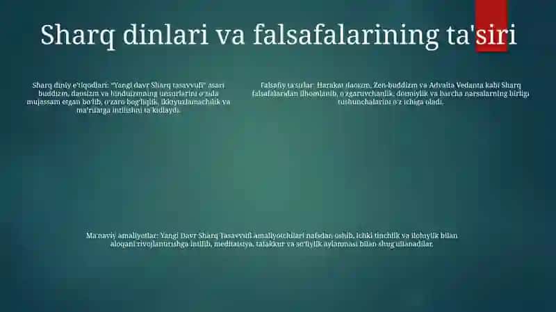 Yangi Davr Sharq Tasavvufi 4