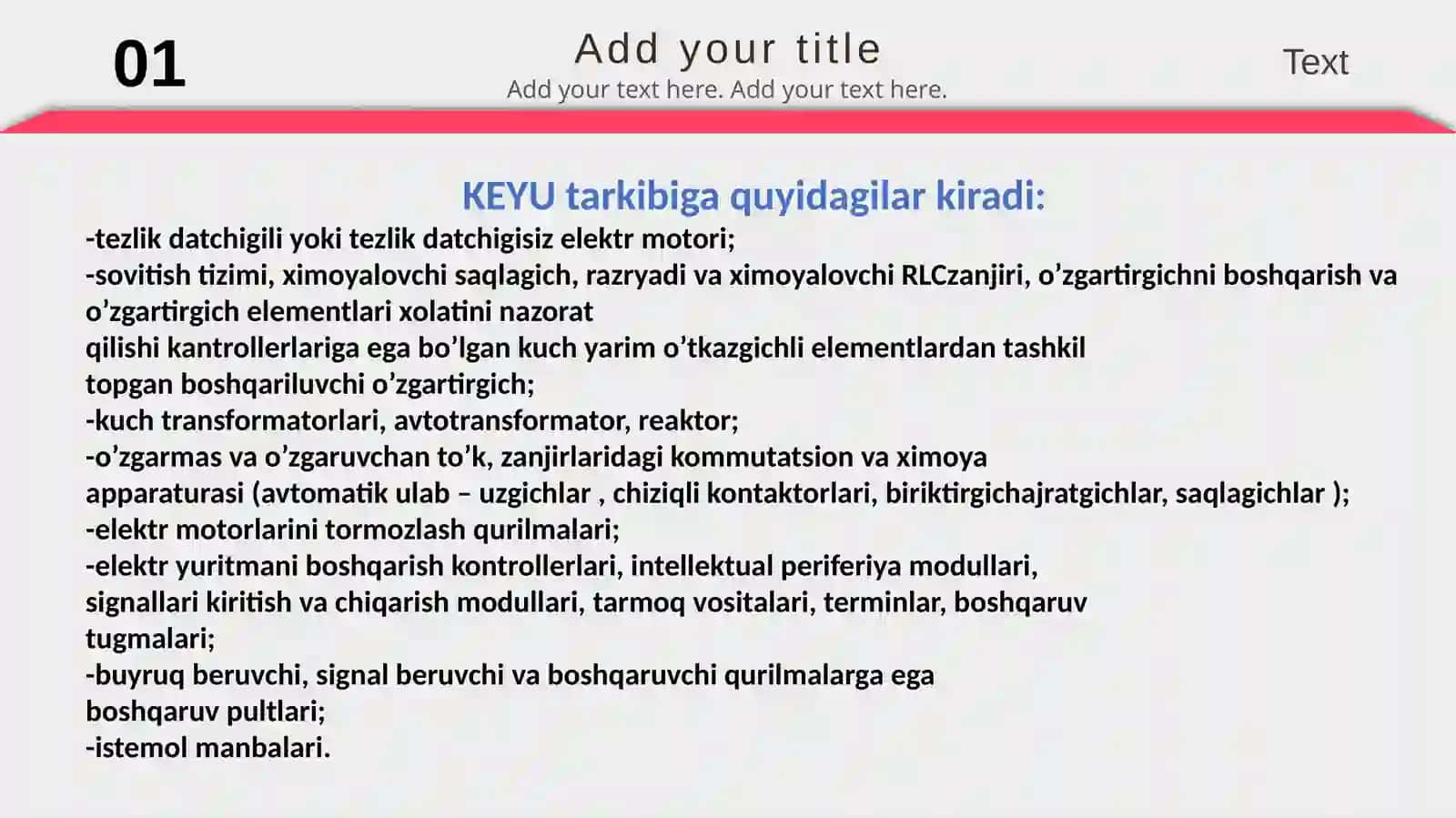Umumsanoat mexanizmlarining elektr jihozlari 4