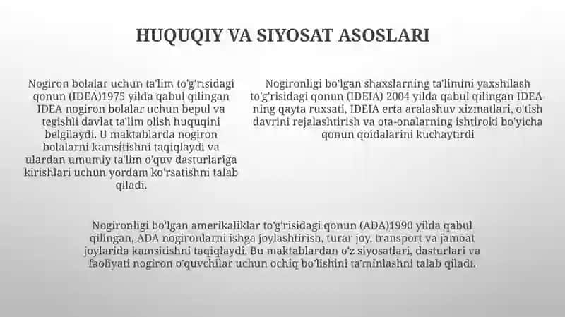 Chet Elda Alohida Yordamga Muhtoj Bolalarning Inklyuziv Ta'Limi 4