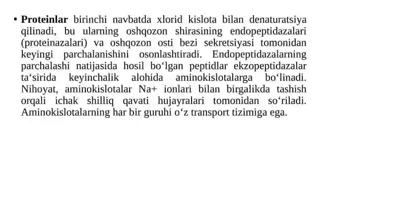 Oshqozon ichak tizimi biokimyosi 4