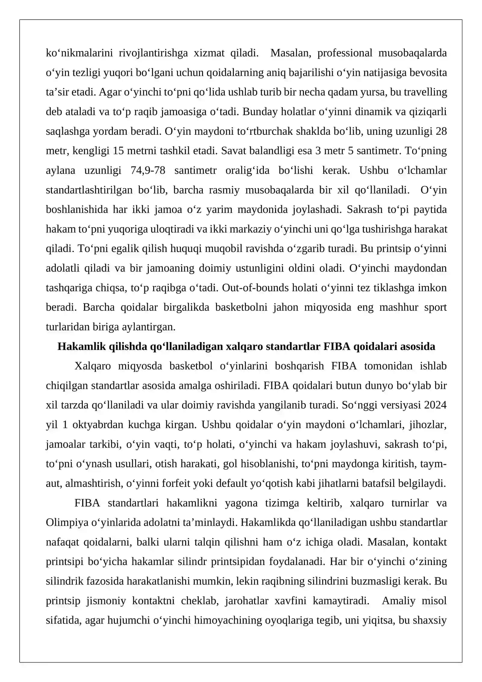 Basketbol bo‘yicha hakamlik qilish qoidalari 4