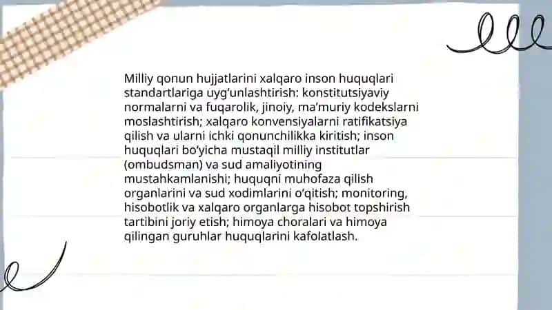 Yangi O'zbekistonda inson haq-huquqlari va erkinliklari kafolatining yaratilishi 4