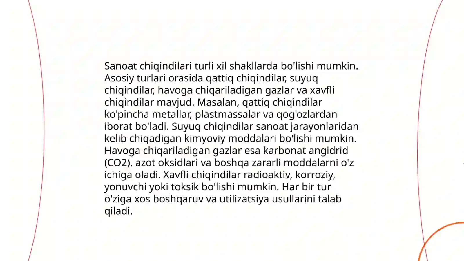 Sanoat korxonasida chiqindini hosil bolish meyorini aniqlash 4