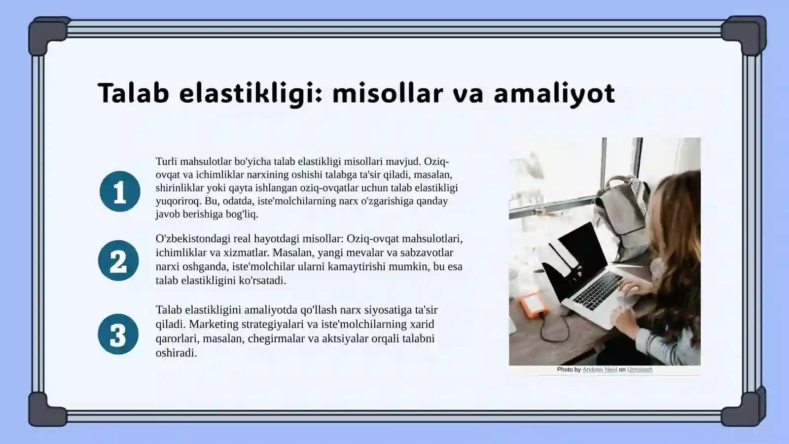 Talab va takliflar elastigligi 4