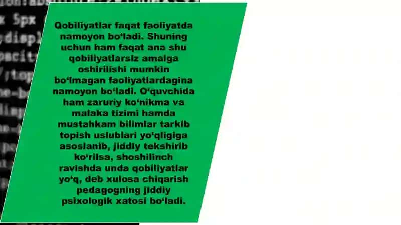 Layoqat va qobilyat 4